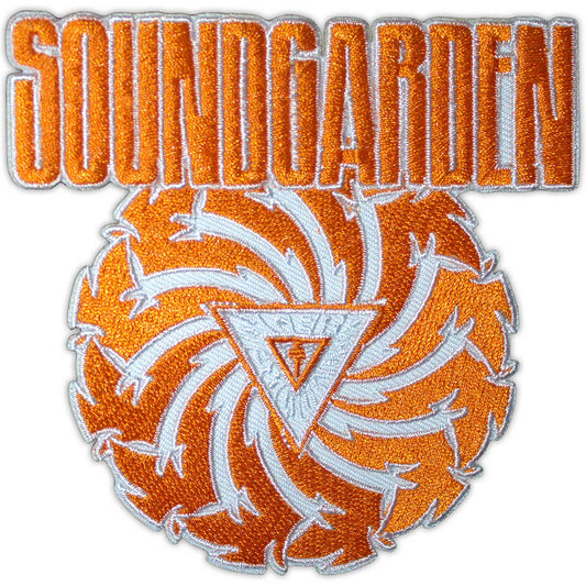 Soundgarden Woven Patch: Badmotorfinger Orange on White