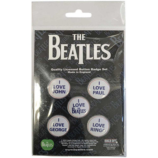 The Beatles I Love The Beatles Badge Pack