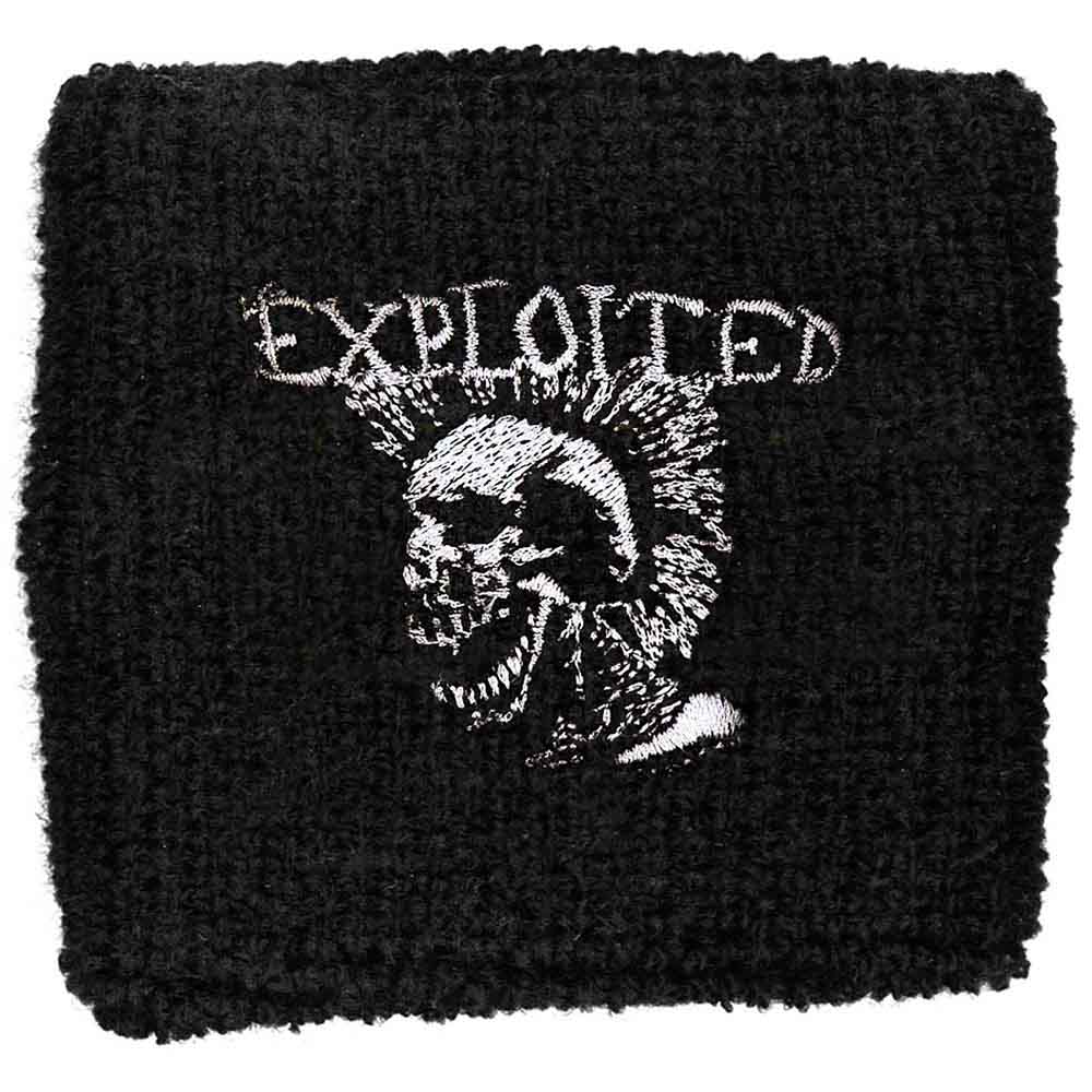 The Exploited Mohican Skull Embroidered Wristband