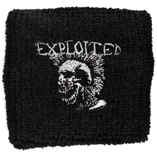 The Exploited Mohican Skull Embroidered Wristband