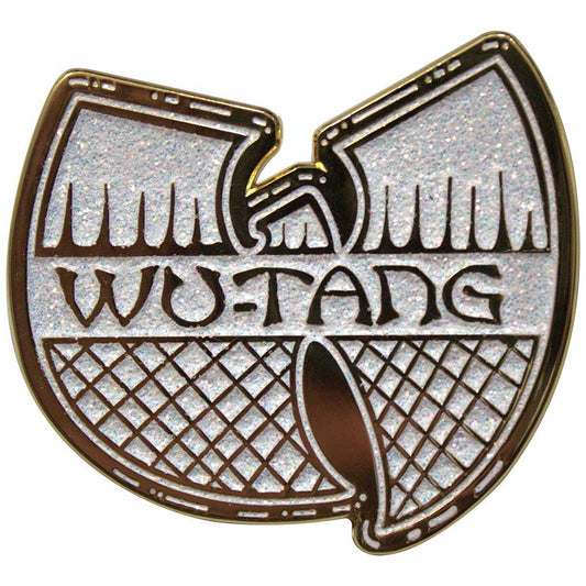 Wu-Tang Clan White a Gold Logo Pin Badge