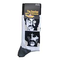 TheBeatles Yellow Submarine Sea of Science Faces Mono Socks