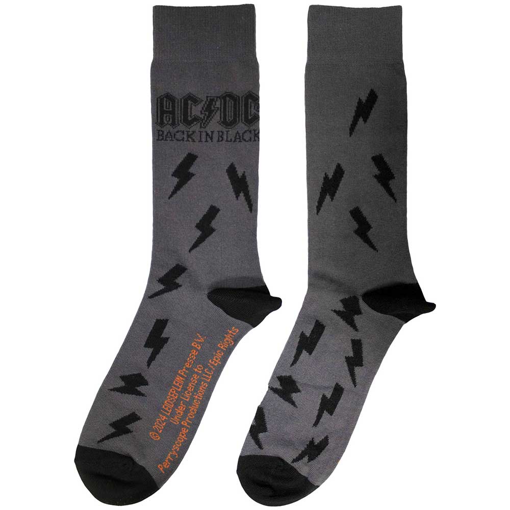 ACDC Back In Black Bolts  Unisex Ankle Socks