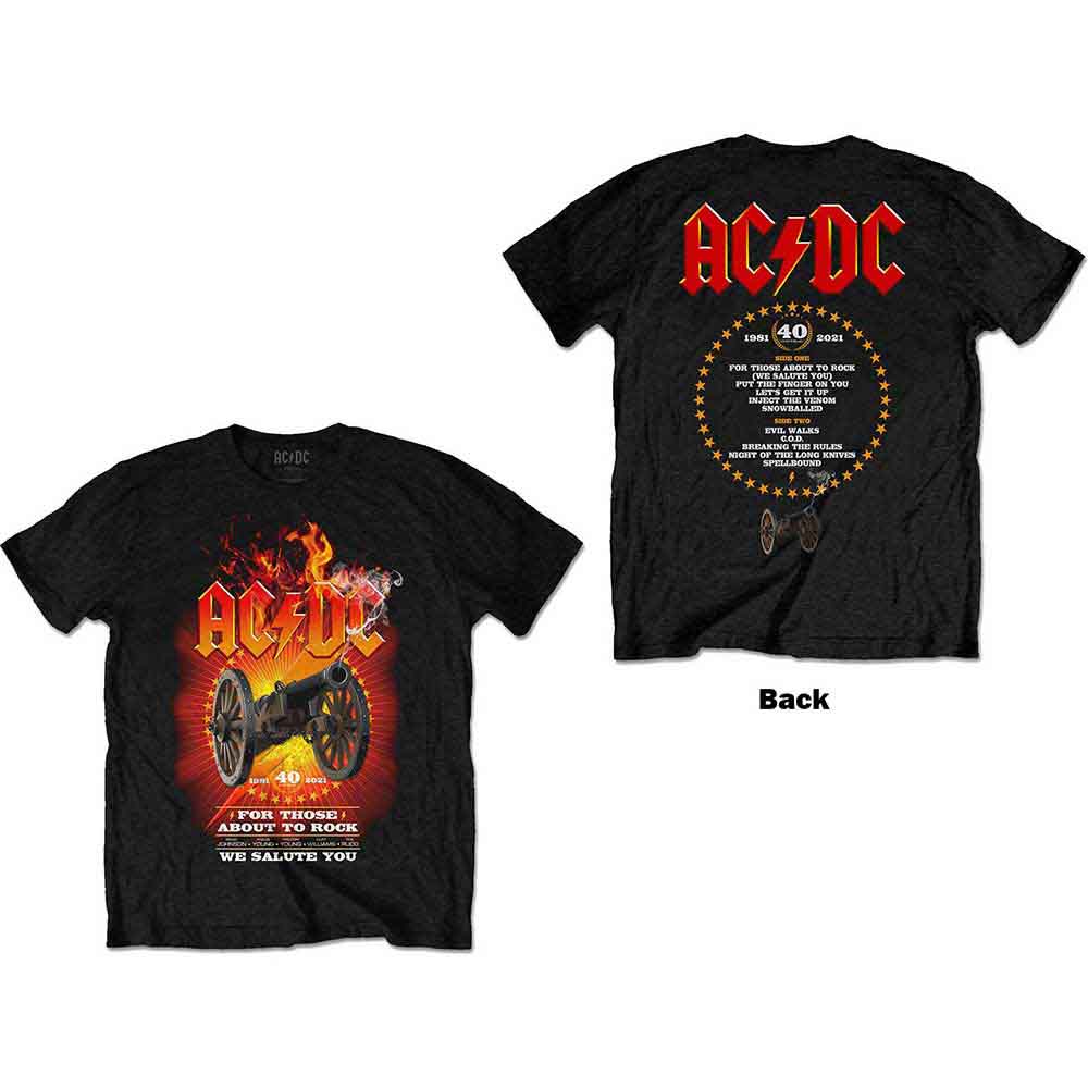 AC/DC FTATR 40TH Flaming Unisex T-Shirt