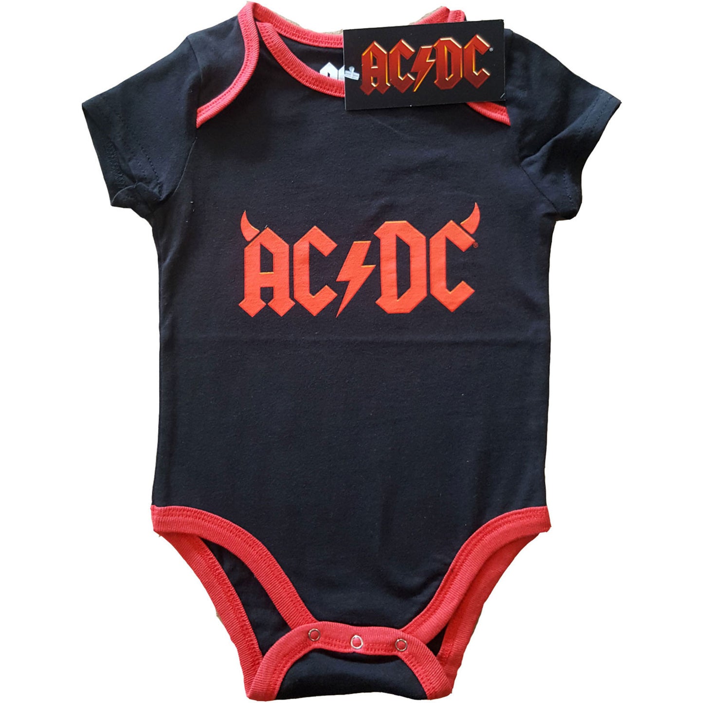 AC/DC Horns Kids Baby Grow