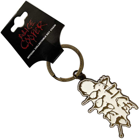 Alice Cooper Dripping Logo Gold Keychain