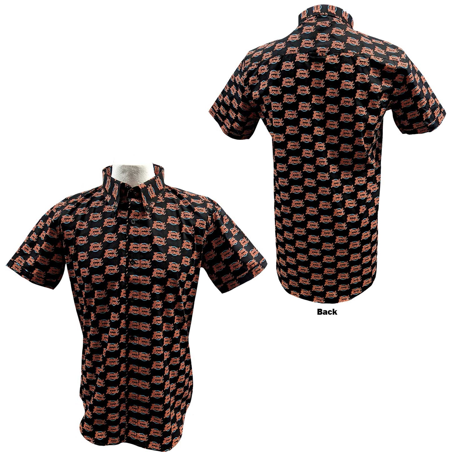 DAVID BOWIE UNISEX CASUAL SHIRT: LOGO PATTERN