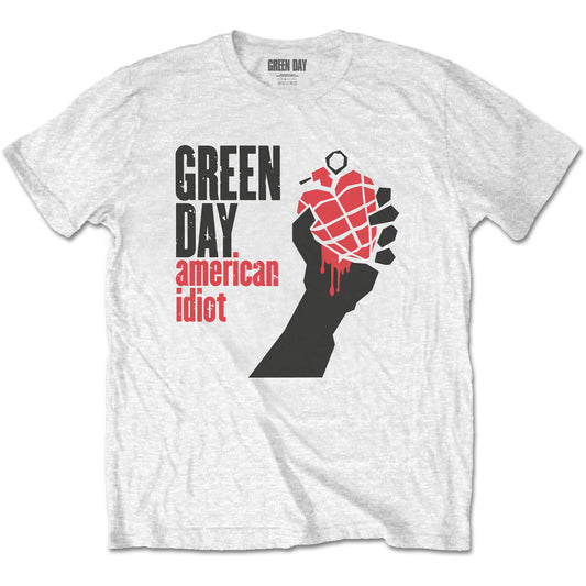 Green Day American Idiozt T-Shirt in White 