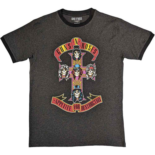 Guns N Roses Appetite For Destruction Unisex Ringer T-Shirt