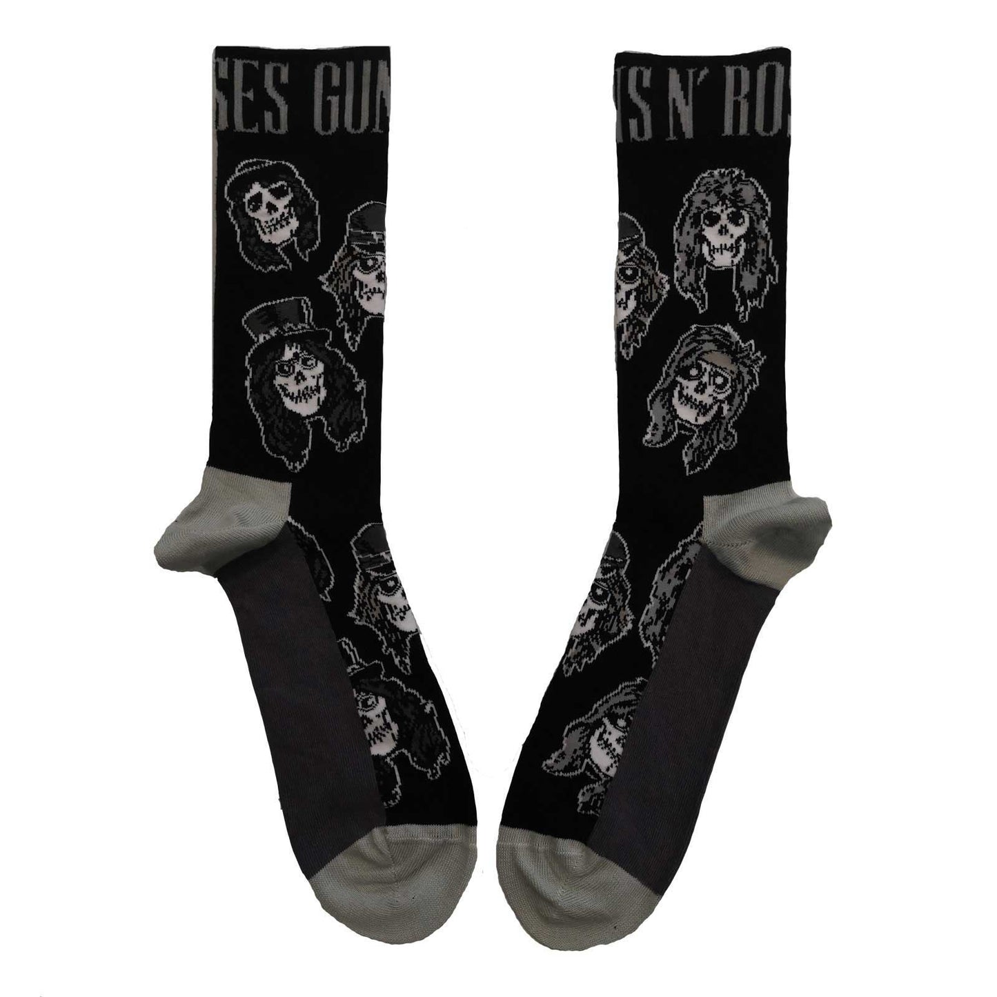 Guns N Roses Skulls Band Monochrome Ankle Socks