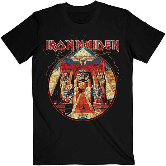 Iron Maiden Powerslave Lightning Circle Unisex T-Shirt