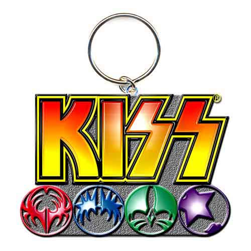 Kiss Logo a Icons Metal Keychain