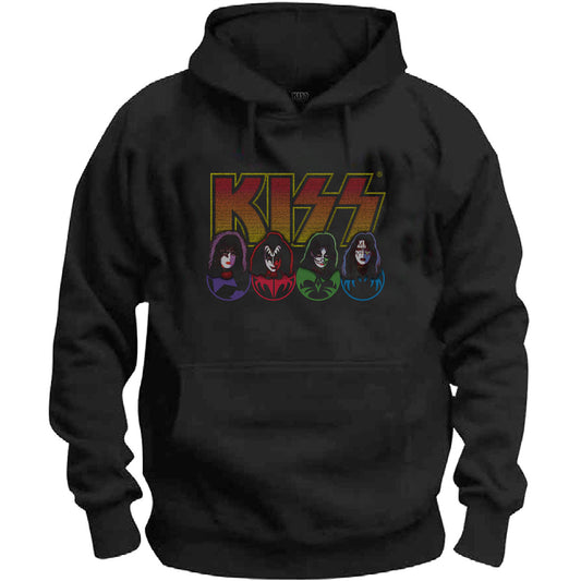 Kiss Logo faces a Icons Pullover Hoodie