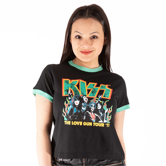 Kiss St Paddy's Ringer Crop Top