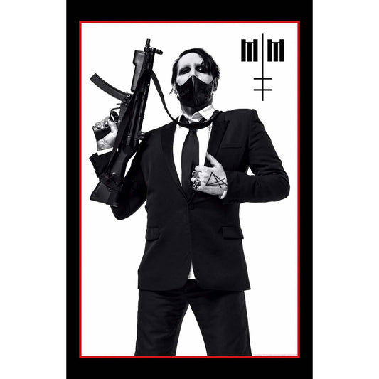 MARILYN MANSON TEXTILE POSTER: MACHINE GUN
