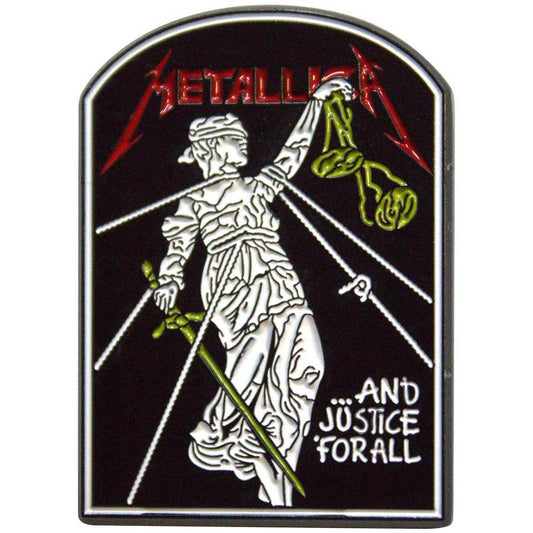 Metallica Pin Badge: And Justice For All Tombstone