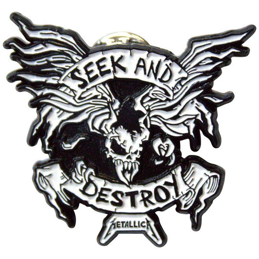 Metallica Pin Badge: Seek & Destroy