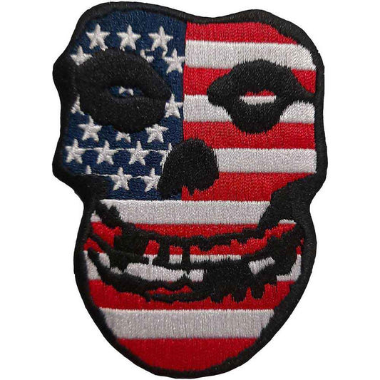 Misfits Woven Patch: USA Skull