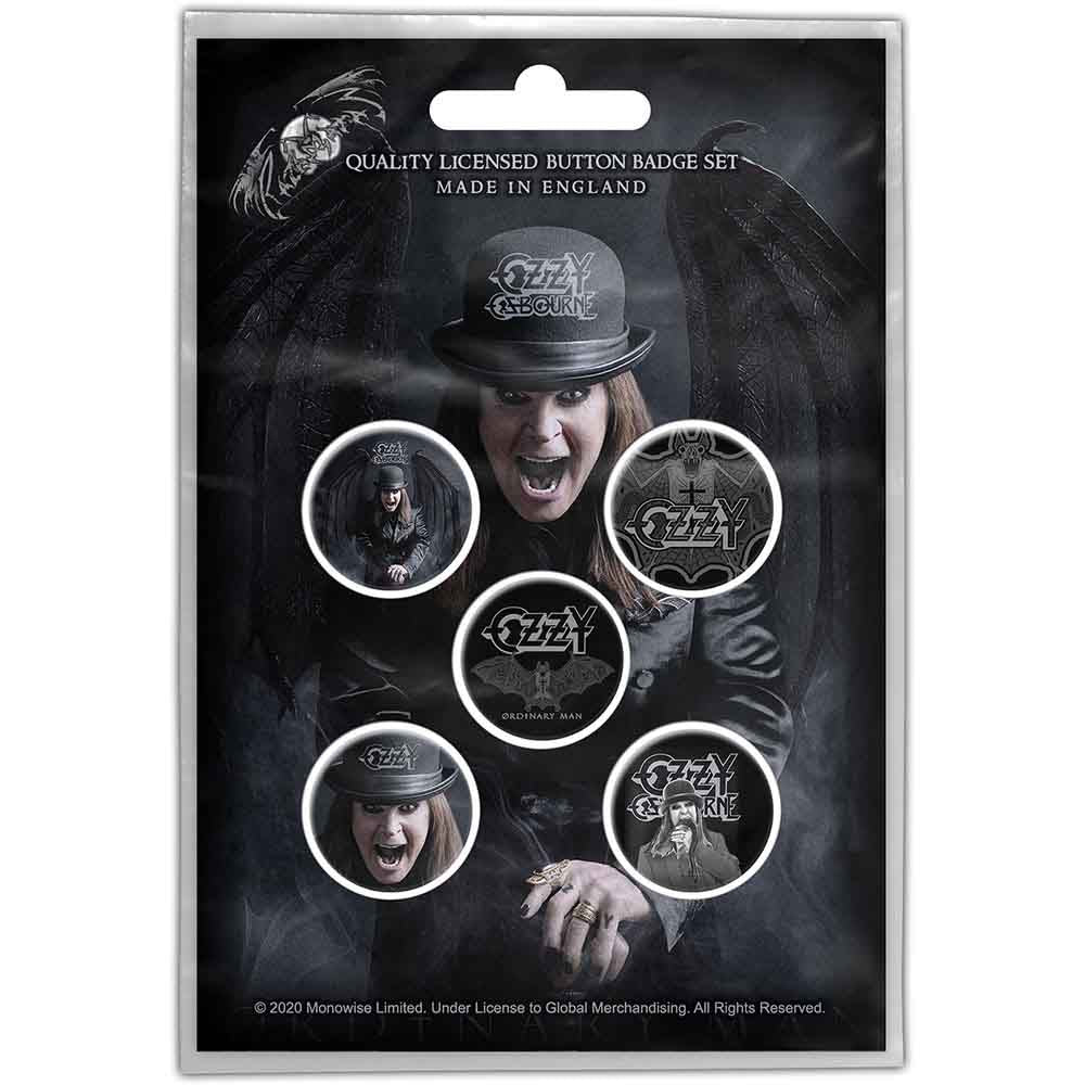 Ozzy Osbourne Ordinary Man Badge Pack