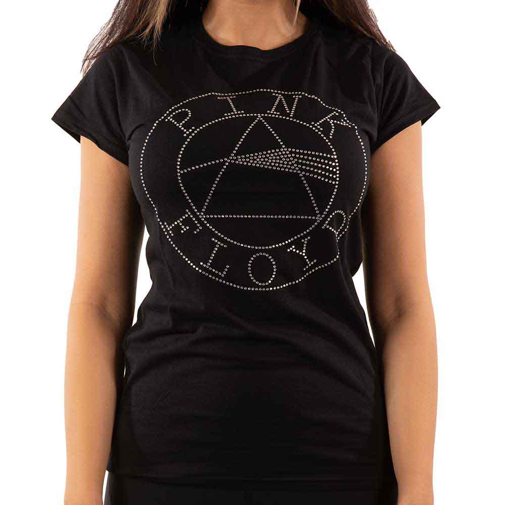 Pink Floyd Circle Logo Embellished Ladies T-Shirt