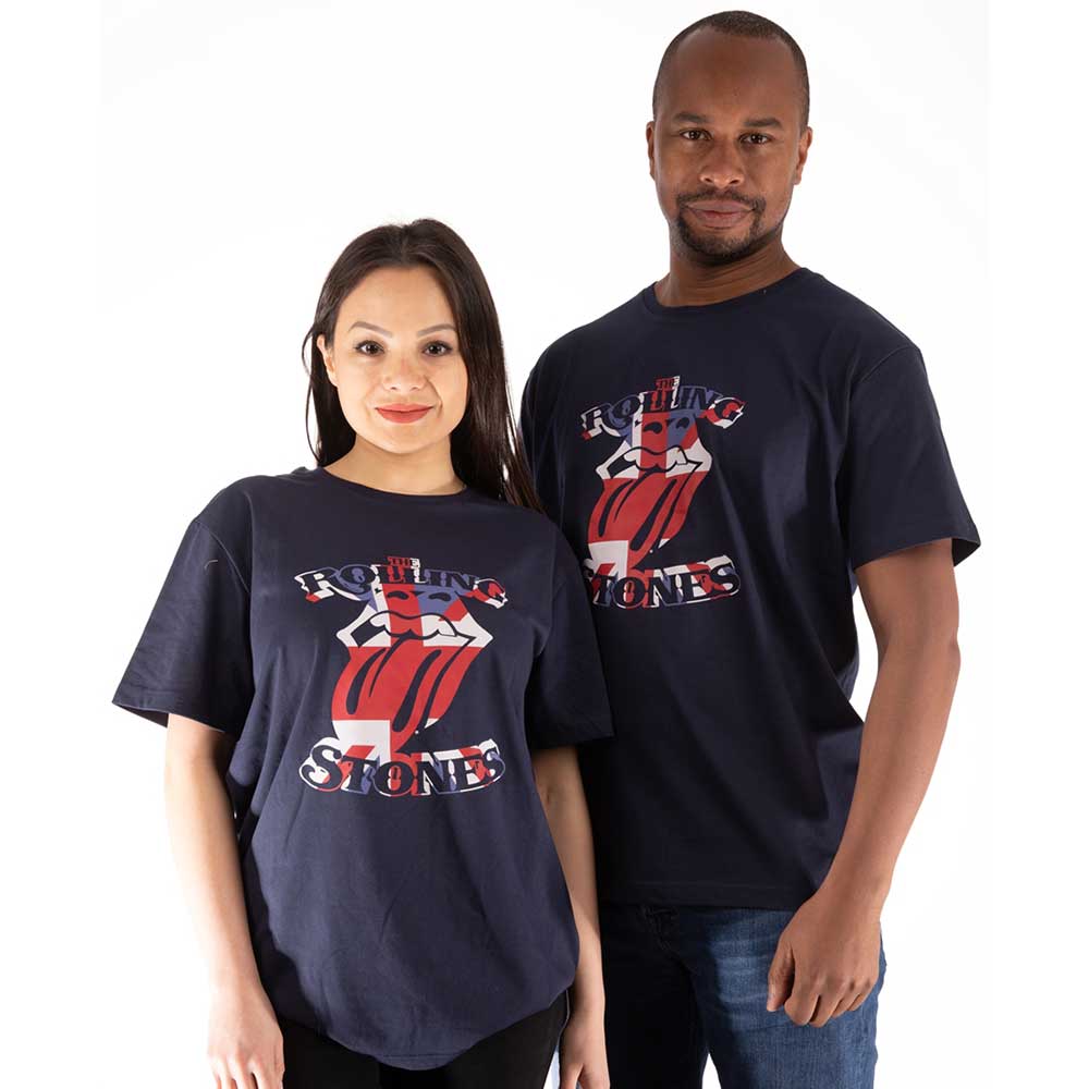 THE ROLLING STONES UNISEX T-SHIRT: BRITISH FLAG TONGUE