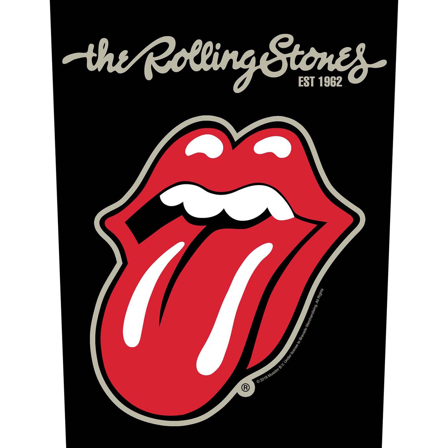 THE ROLLING STONES BACK PATCH: PLASTERED TONGUE