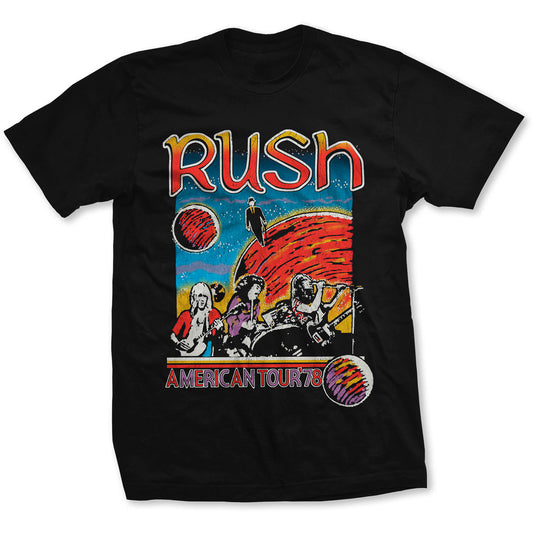 RUSH UNISEX T-SHIRT: US TOUR 1978
