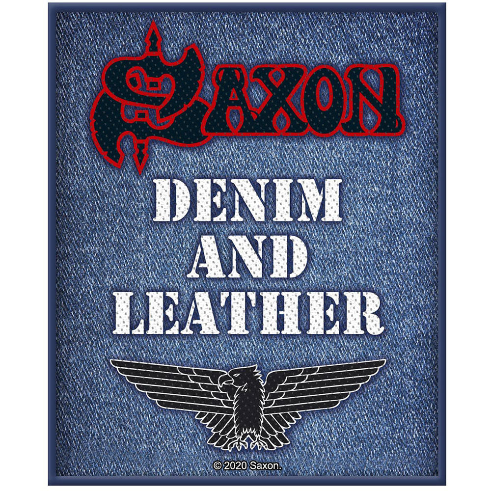 SAXON STANDARD PATCH: DENIM & LEATHER