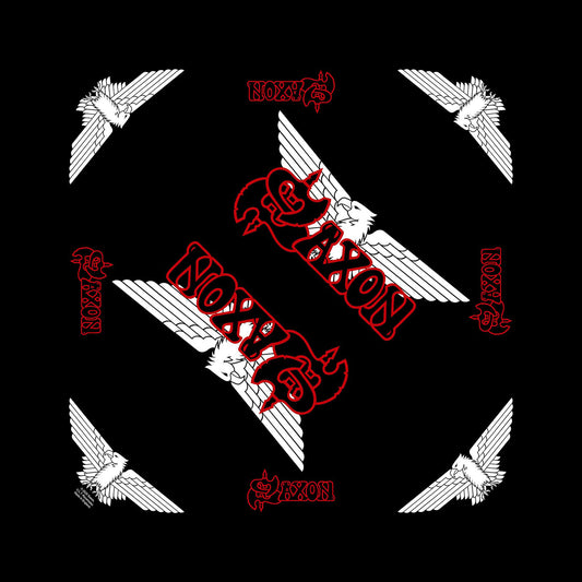 SAXON UNISEX BANDANA: LOGO/EAGLE