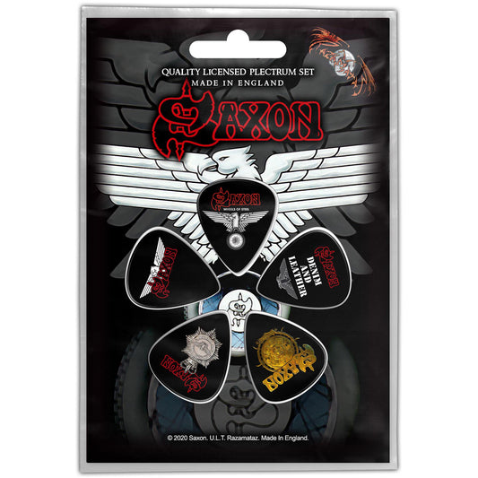 SAXON PLECTRUM PACK: WHEELS OF STEEL