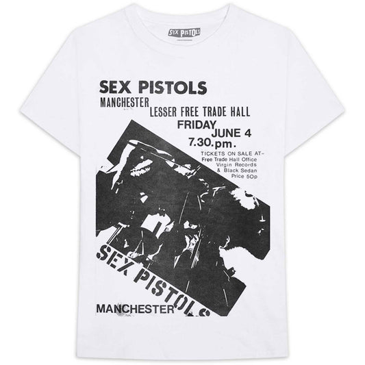 THE SEX PISTOLS UNISEX T-SHIRT: MANCHESTER FLYER