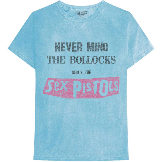 THE SEX PISTOLS UNISEX T-SHIRT: NEVER MIND THE BOLLOCKS DISTRESSED