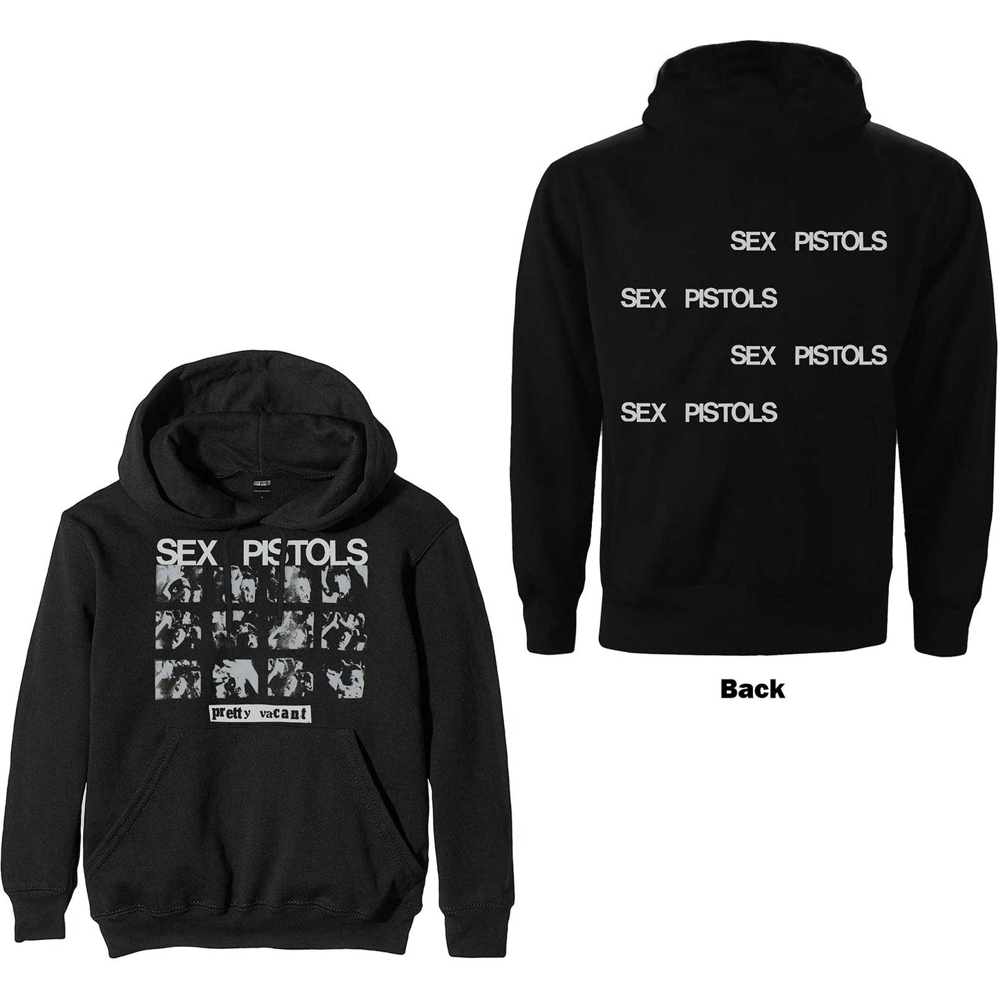 THE SEX PISTOLS UNISEX PULLOVER HOODIE: PRETTY VACANT