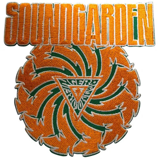 Soundgarden Woven Patch: Badmotorfinger Orange on Green