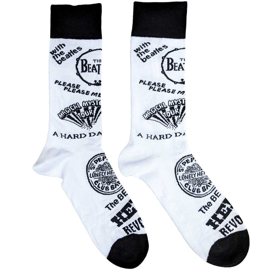 The Beatles Albums Monochrome Unisex Ankle Socks