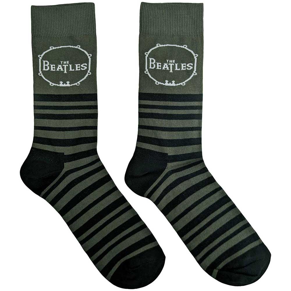 The Beatles Unisex Ankle Socks: Drum &amp; Stripes