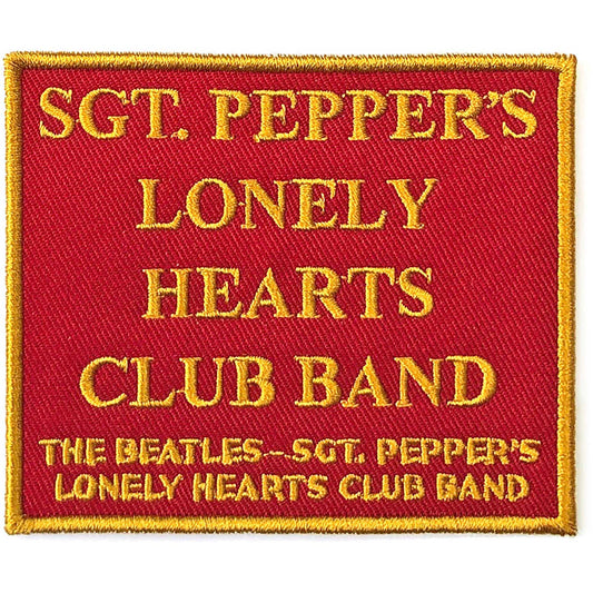 THE BEATLES STANDARD PATCH: SGT PEPPER'S….RED