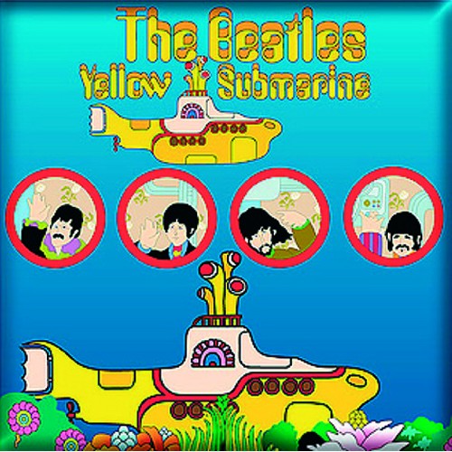 THE BEATLES FRIDGE MAGNET: YELLOW SUBMARINE PORTHOLES