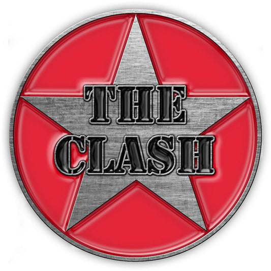 THE CLASH PIN BADGE: MILITARY LOGO