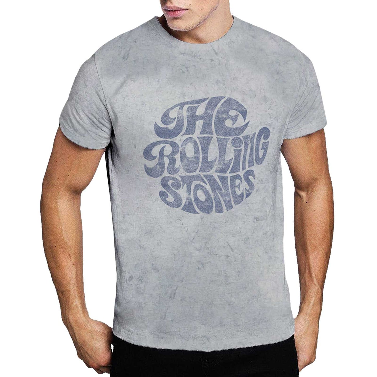 THE ROLLING STONES UNISEX T-SHIRT: 70'S LOGO (DIP-DYE)