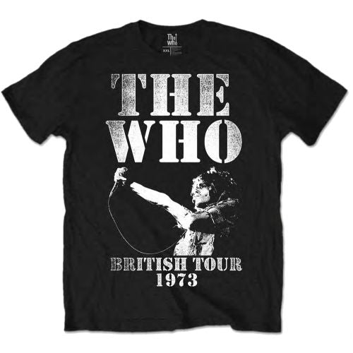 THE WHO UNISEX T-SHIRT: BRITISH TOUR 1973