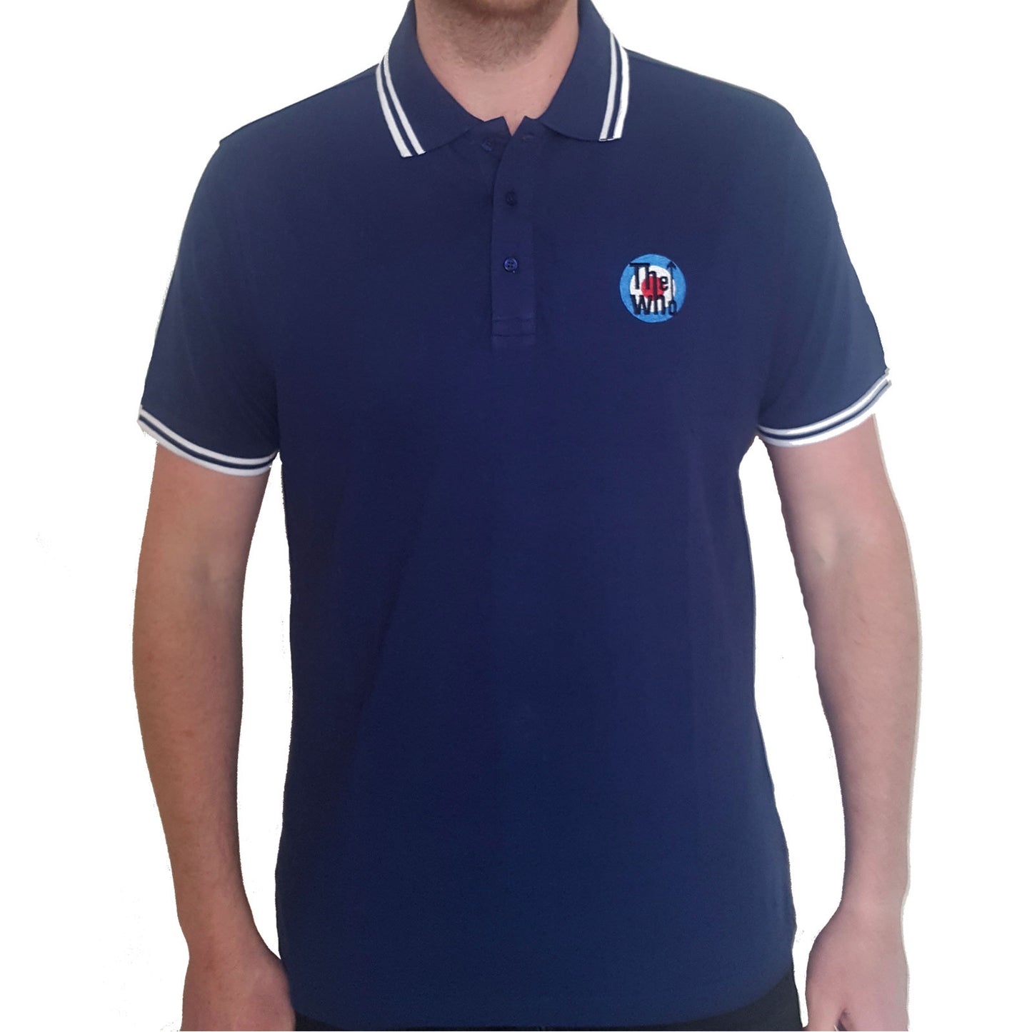 THE WHO UNISEX POLO SHIRT: TARGET LOGO
