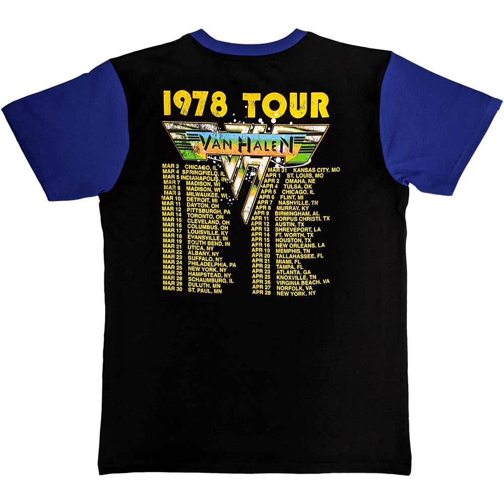 Van Halen 1978 Tour Dates Unisex Raglan T-Shirt