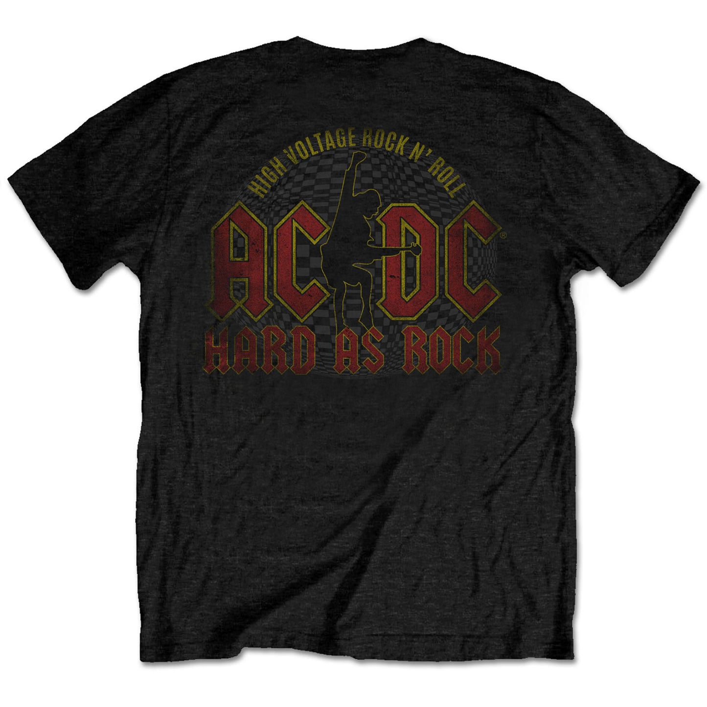 AC/DC UNISEX T-SHIRT: HARD AS ROCK (BACK PRINT)