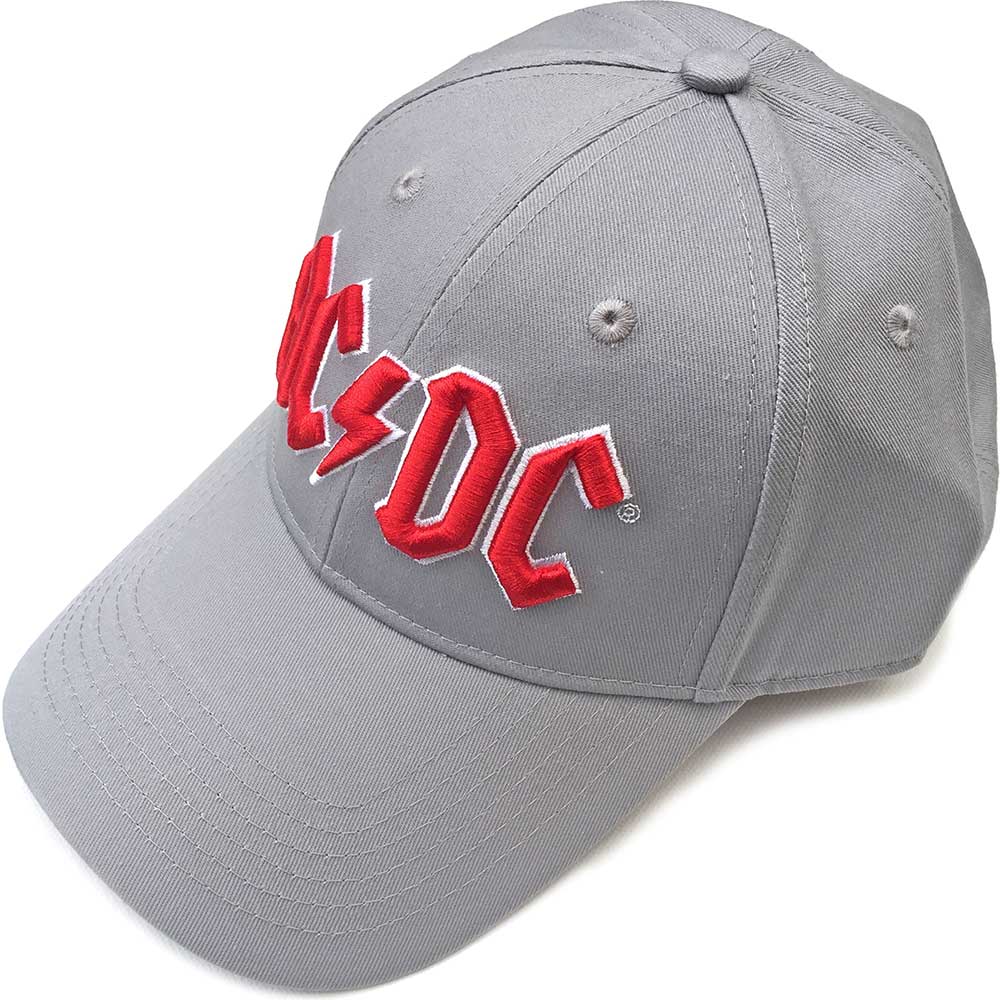 AC/DC UNISEX BASEBALL CAP: RED LOGO