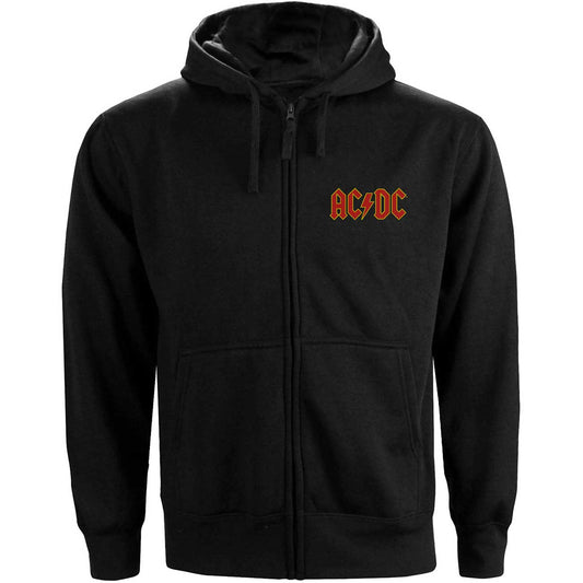 AC/DC UNISEX ZIPPED HOODIE: LOGO