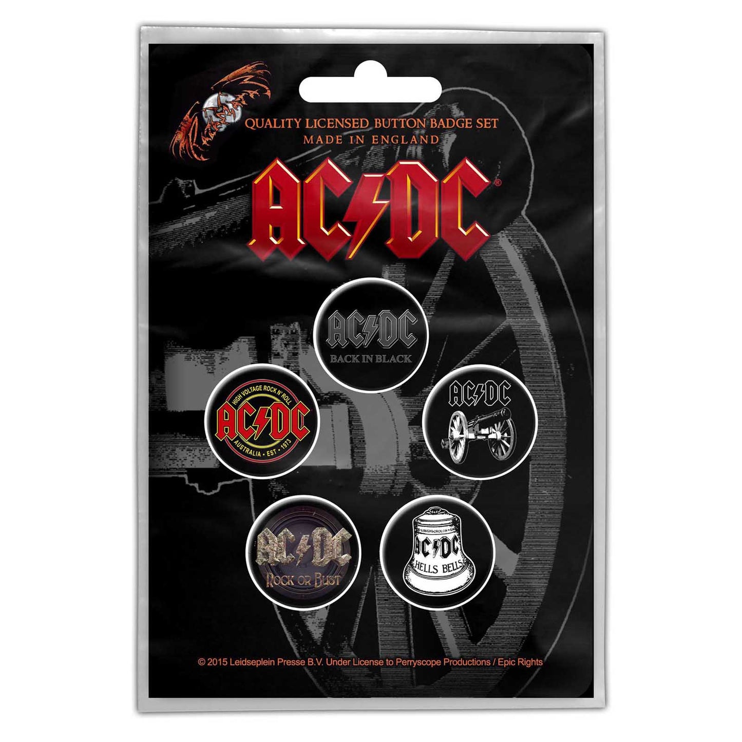 AC/DC BUTTON BADGE PACK: FOR THOSE ABOUT TO ROCK 
