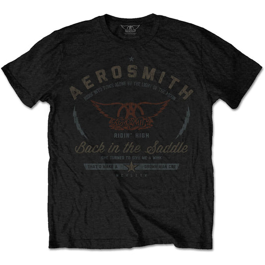 AEROSMITH UNISEX T-SHIRT: BACK IN THE SADDLE