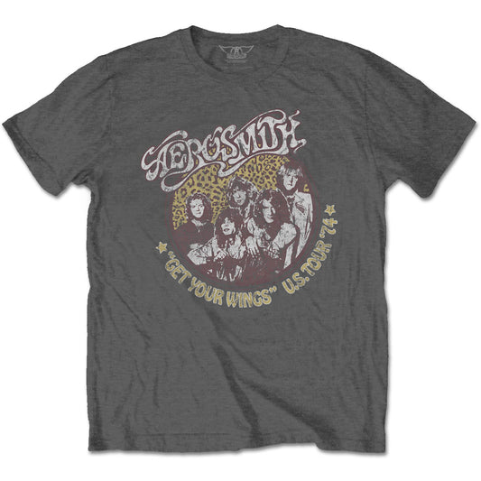 AEROSMITH UNISEX T-SHIRT: CHEETAH PRINT