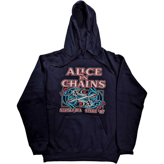 ALICE IN CHAINS UNISEX PULLOVER HOODIE: TOTEM FISH